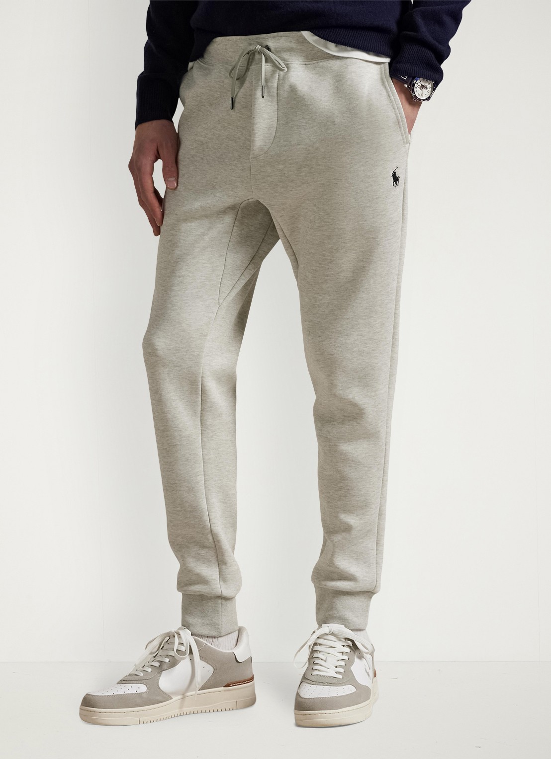 Ralph Lauren Tapered joggingbroek met logo - detail lt sport heather / grijsmele