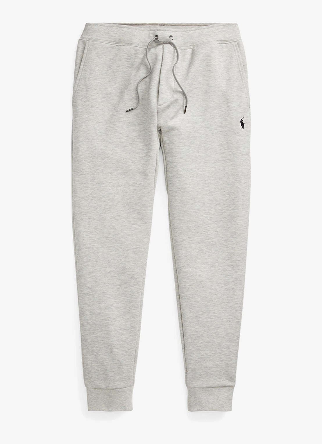 Ralph Lauren Tapered joggingbroek met logo - voorkant 3 lt sport heather / grijsmele