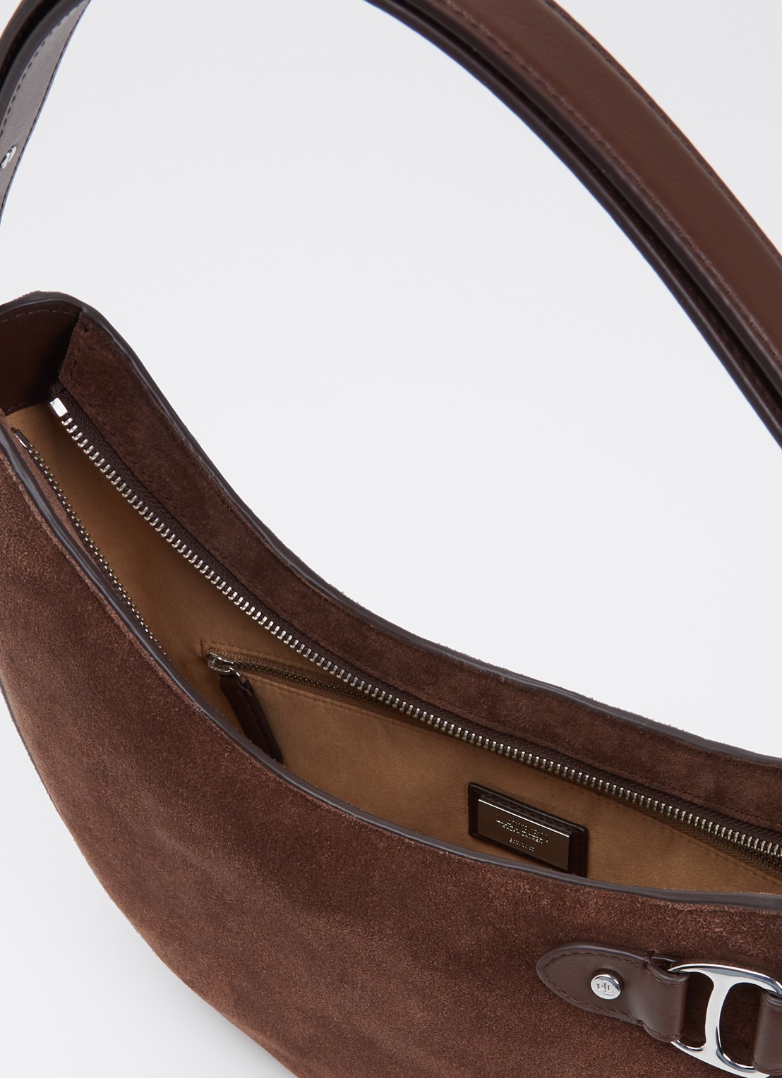Ralph Lauren Tasha Large schoudertas van suède - detail 2 bruin