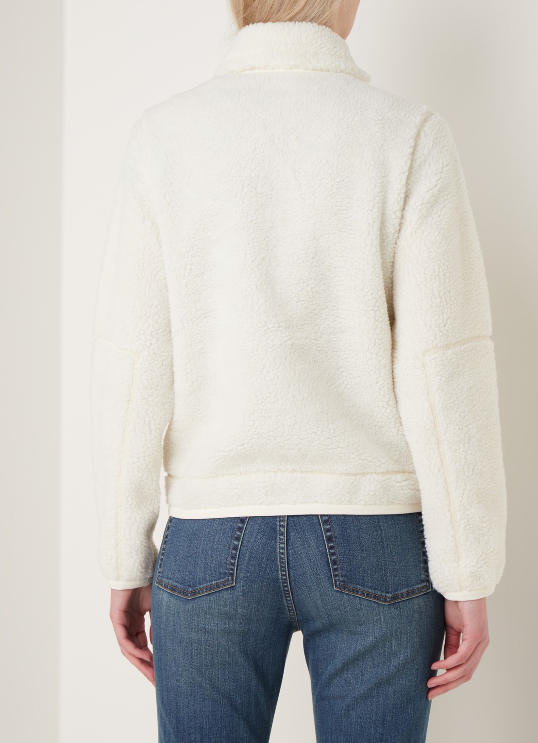 Ralph Lauren Teddy jack met ritszakken - achterkant gebroken wit