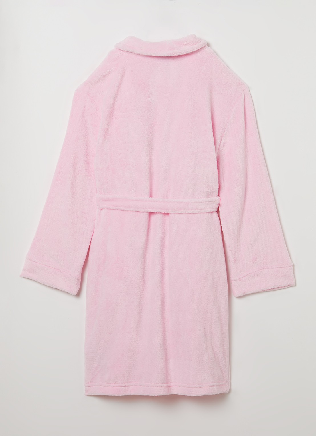 Ralph Lauren Terry badjas met logoborduring en opgestikte zakken - achterkant roze
