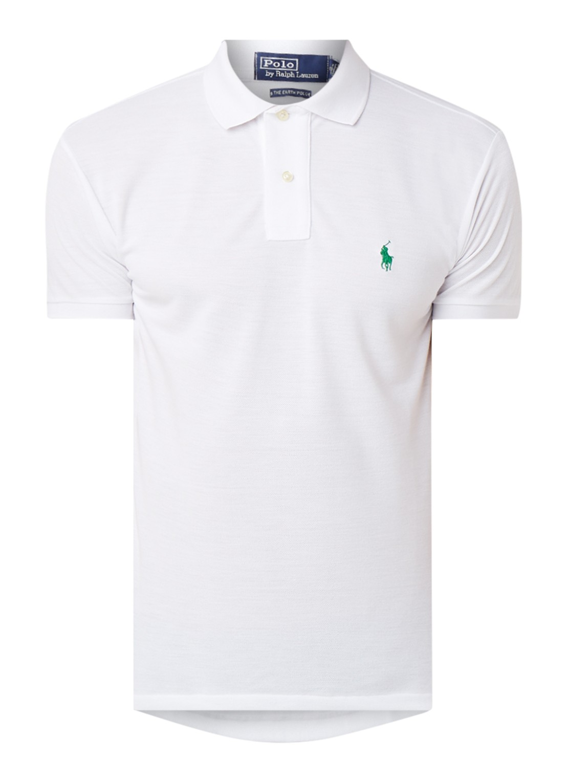 Ralph Lauren The Earth regular fit polo vervaardigd uit gerecycled plastic  - voorkant wit