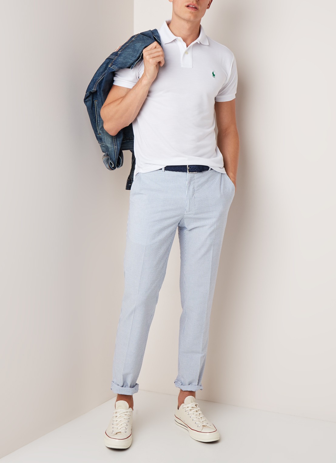 Ralph Lauren The Earth regular fit polo vervaardigd uit gerecycled plastic  - voorkant 2 wit