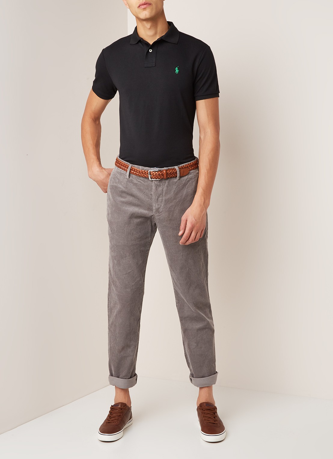 Ralph Lauren The Earth regular fit polo vervaardigd uit gerecycled plastic  - voorkant 2 black