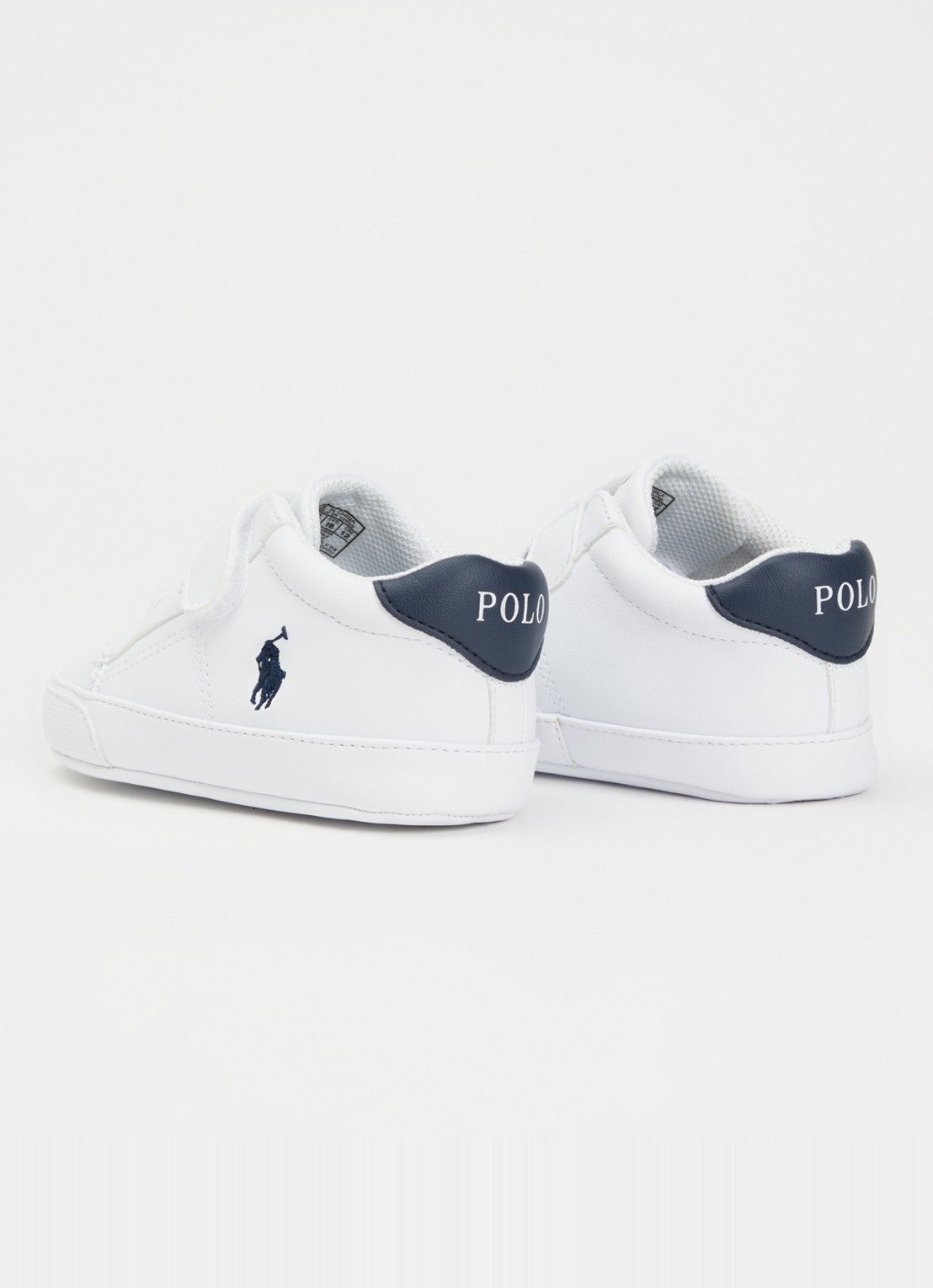 Ralph Lauren Theron babyslofje met logo - detail wit