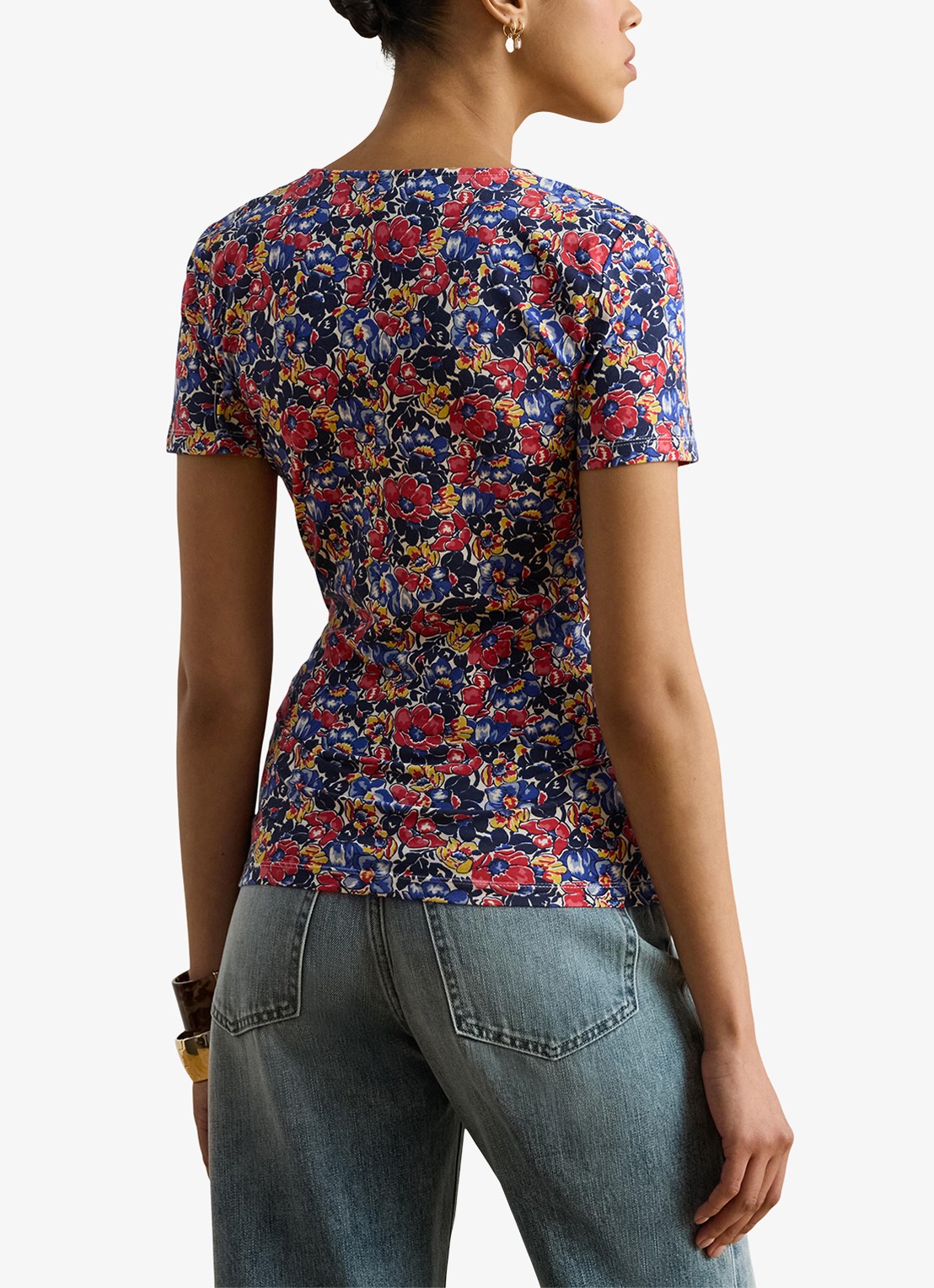 Ralph Lauren Top met bloemenprint - achterkant 3 red / rood