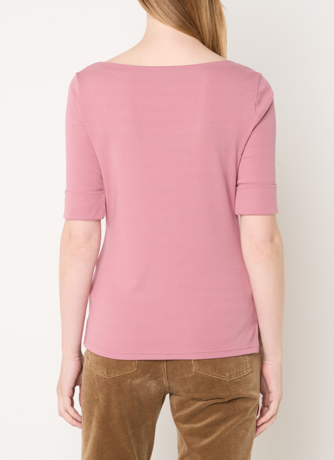 Ralph Lauren Top met boothals - achterkant 2 rose blush / roze