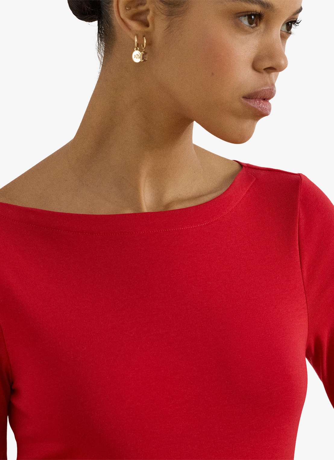 Ralph Lauren Top met boothals - detail 2 cruise red 2wr6 / rood