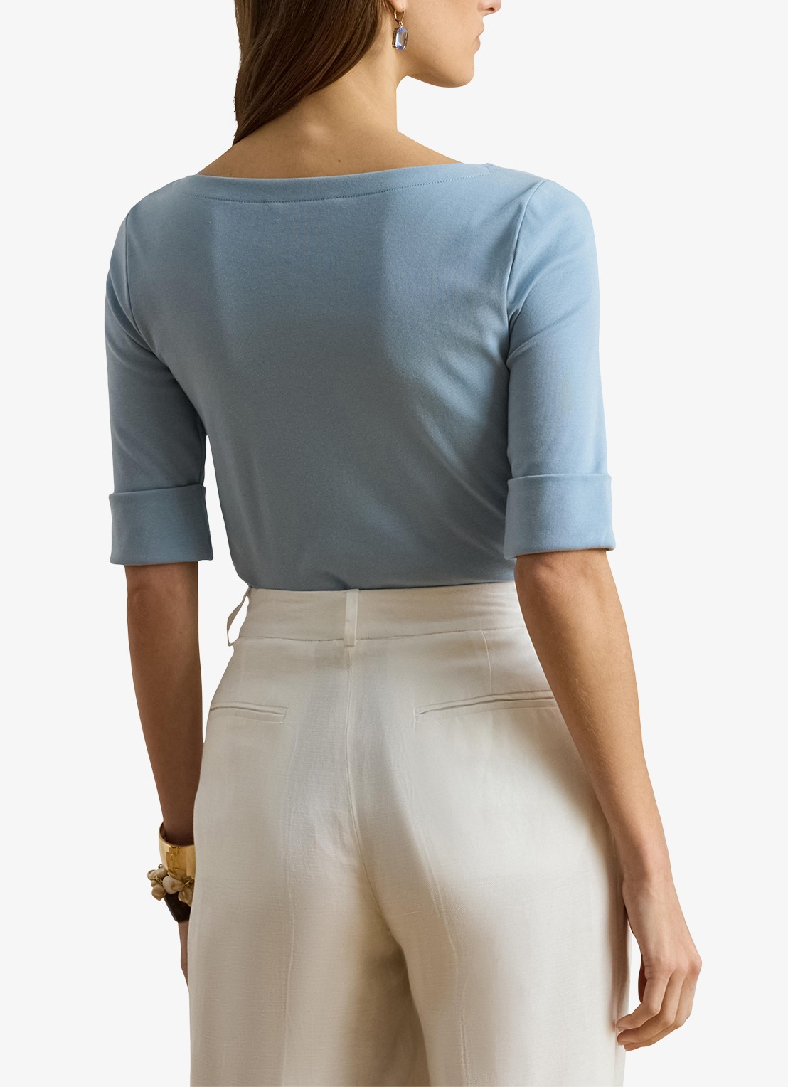 Ralph Lauren Top met boothals - achterkant 3 blue note-2lsm