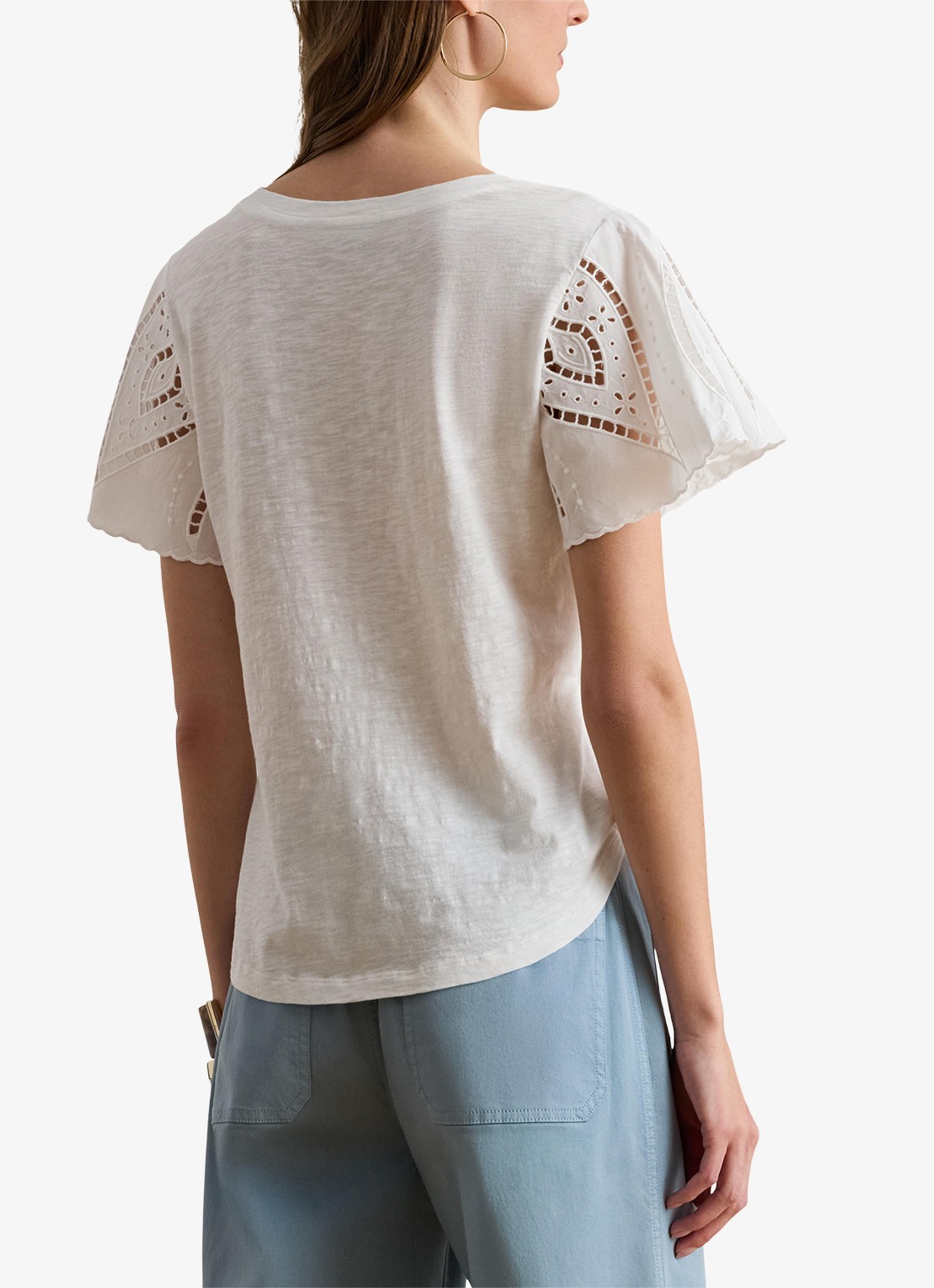 Ralph Lauren Top met broderie - achterkant 5 wit