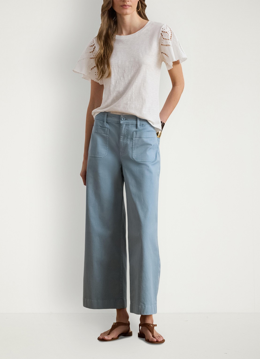 Ralph Lauren Top met broderie - voorkant 2 wit