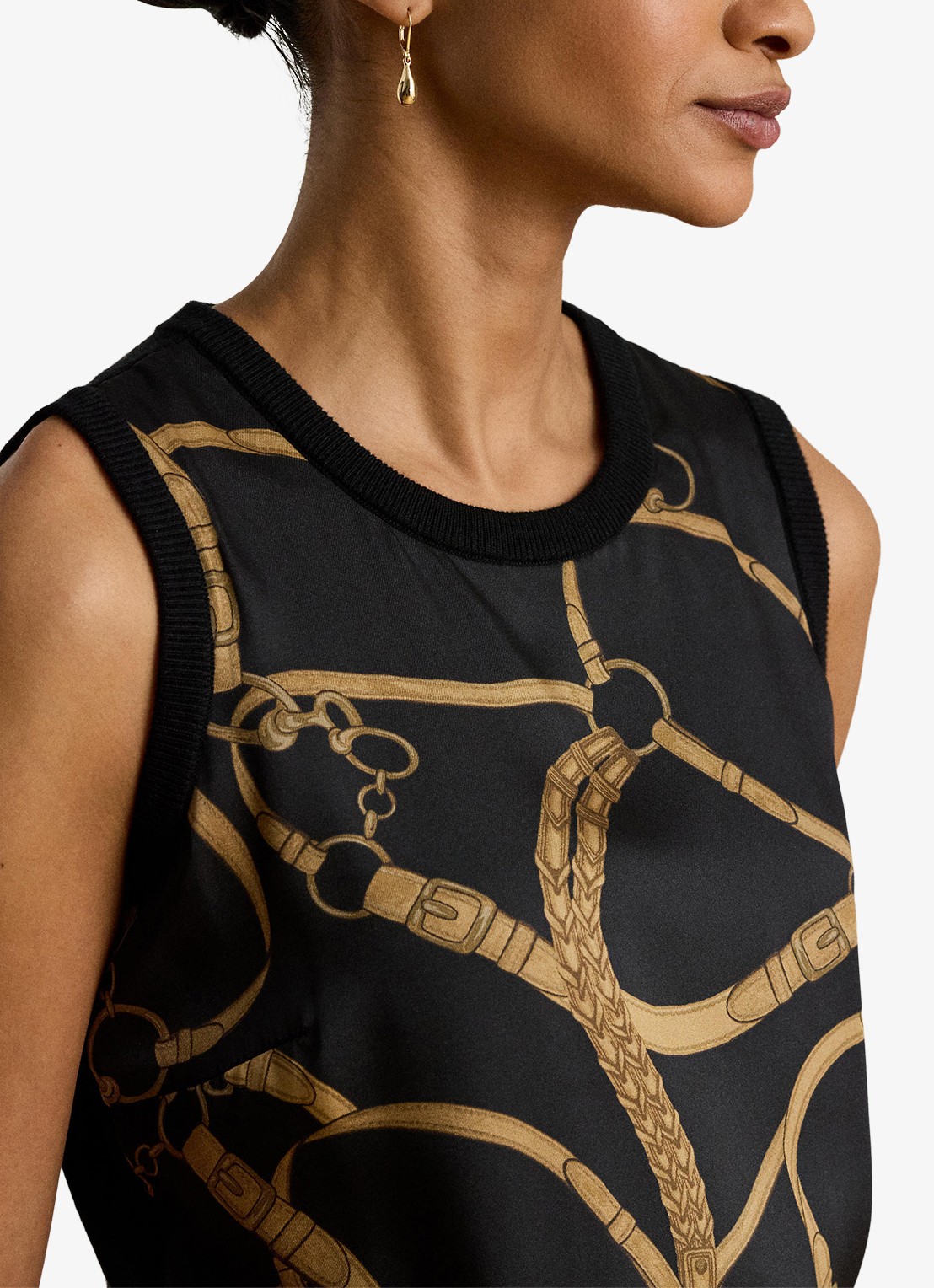 Ralph Lauren Top met print - detail 4 black multi / zwart