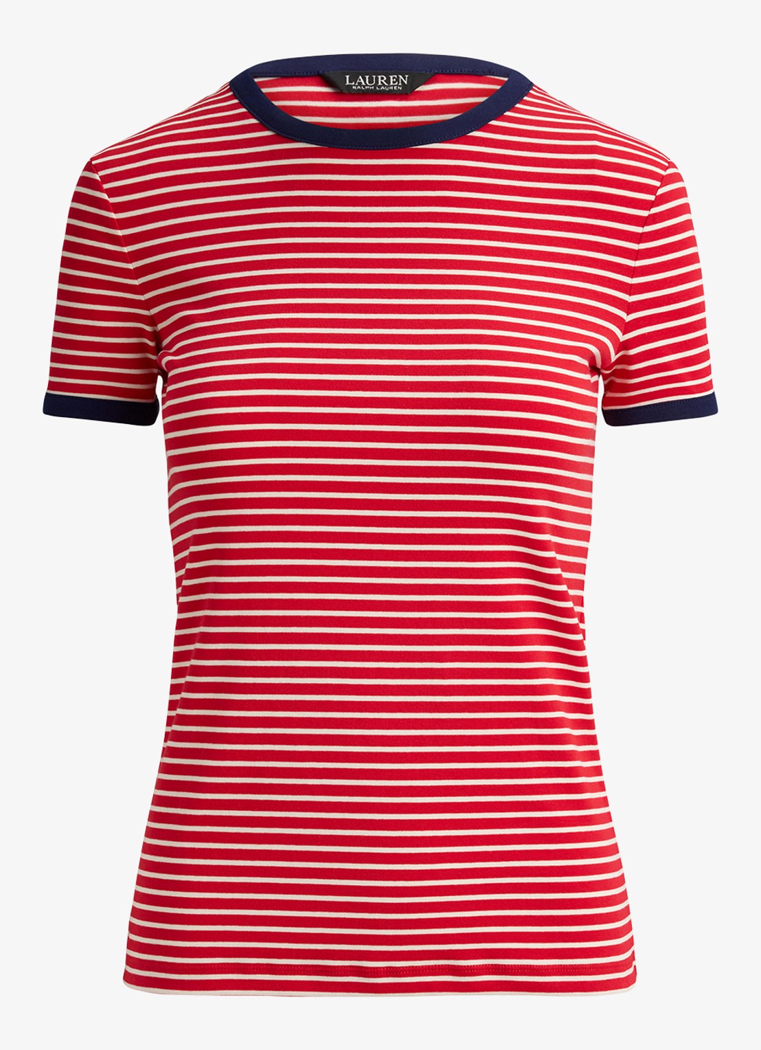 Ralph Lauren Top met streepprint - voorkant cruise red / rood