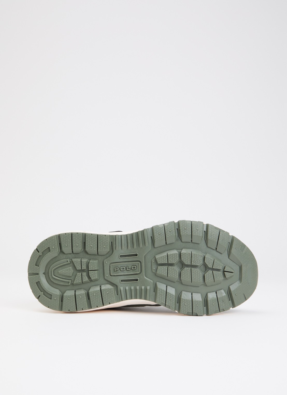 Ralph Lauren Trackster 275 sneaker met mesh details en logo - detail olijfgroen