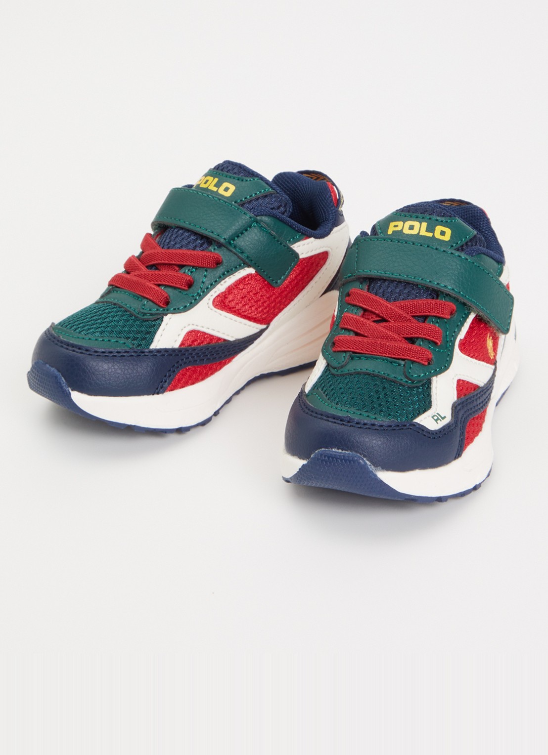 Ralph Lauren Trackster 275 sneaker met mesh details en logo - voorkant 4 rood