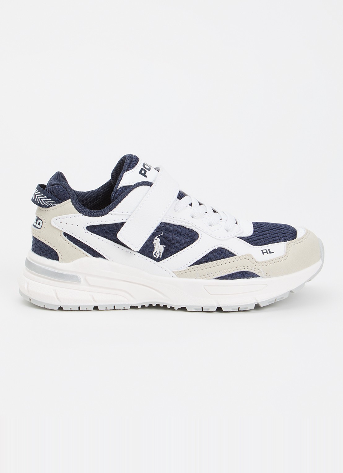 Ralph Lauren Trackster sneaker met mesh details - voorkant 3 wit