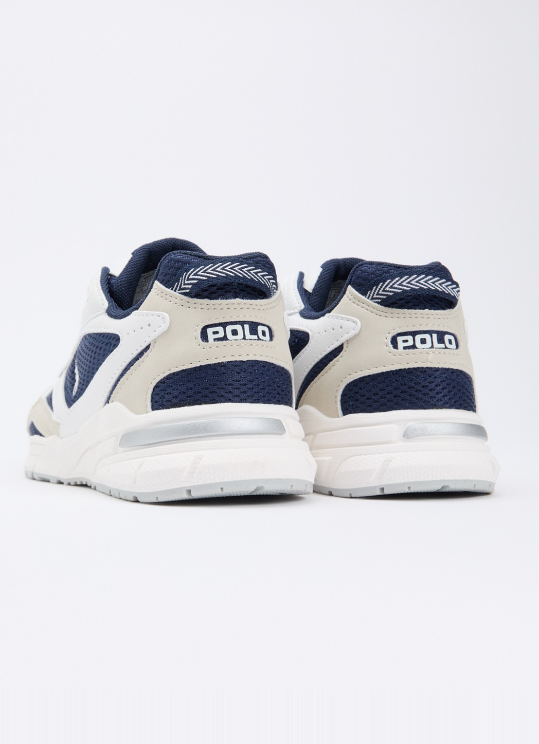 Ralph Lauren Trackster sneaker met mesh details - achterkant wit