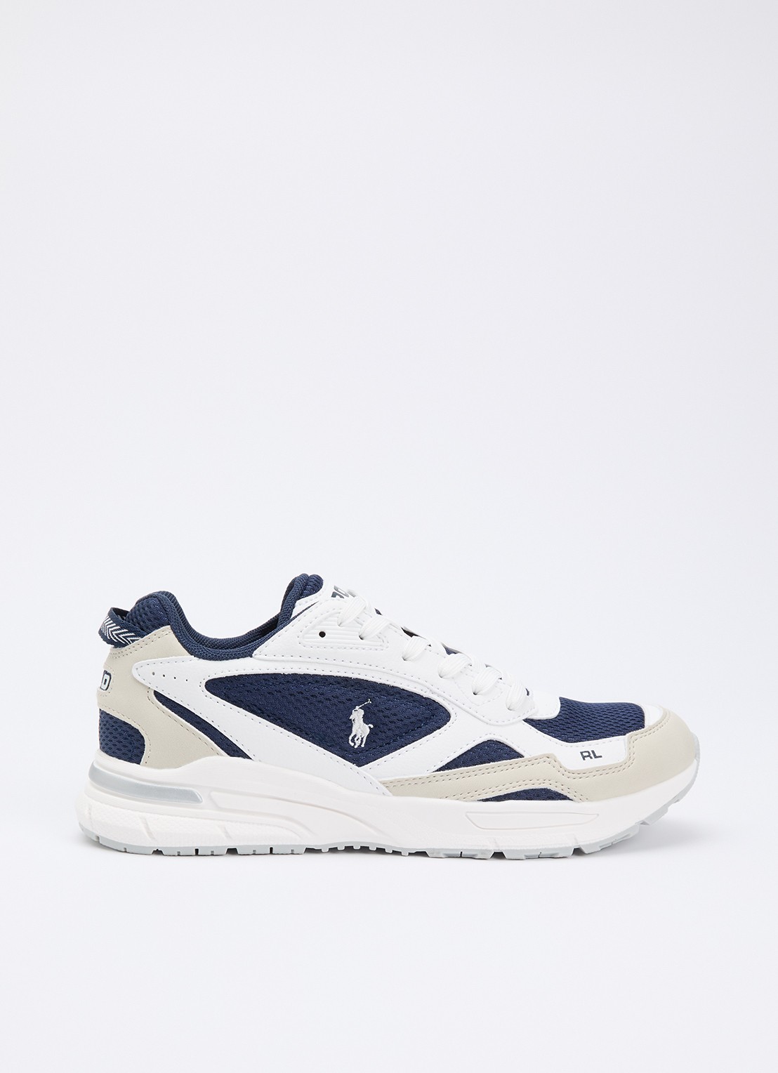 Ralph Lauren Trackster sneaker met mesh details - voorkant 2 wit