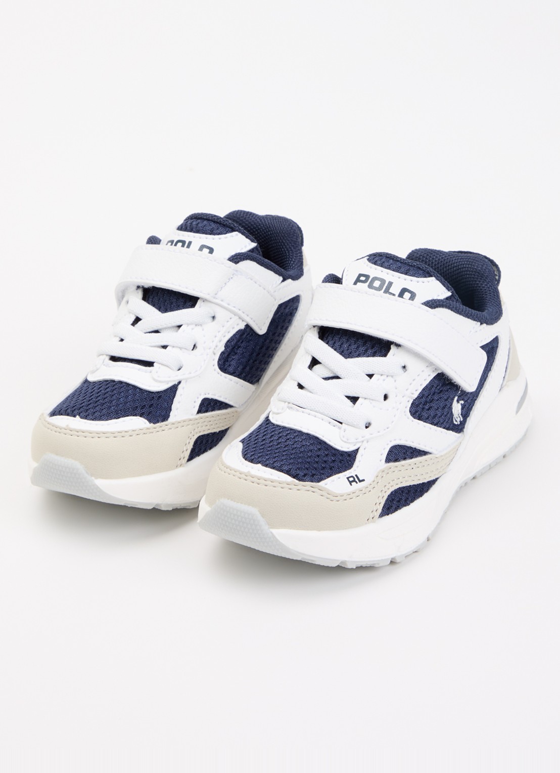 Ralph Lauren Trackster sneaker met mesh details - voorkant 3 wit