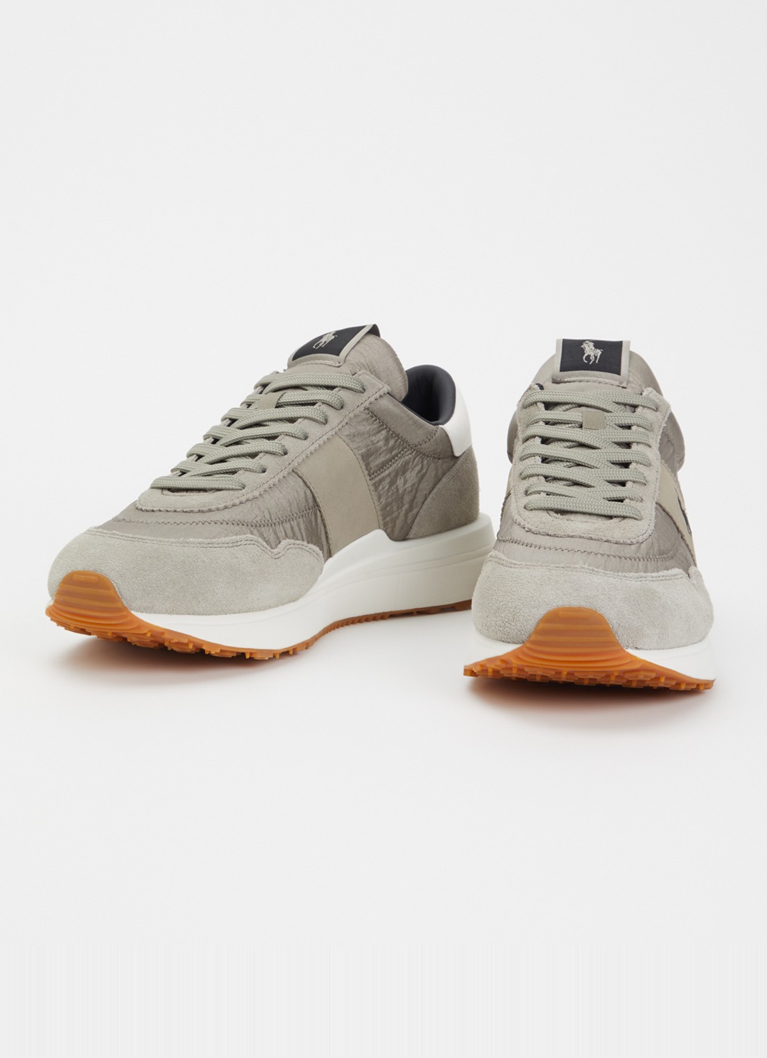 Ralph Lauren Train 89 sneaker met suède en leren details - detail 2 grijs
