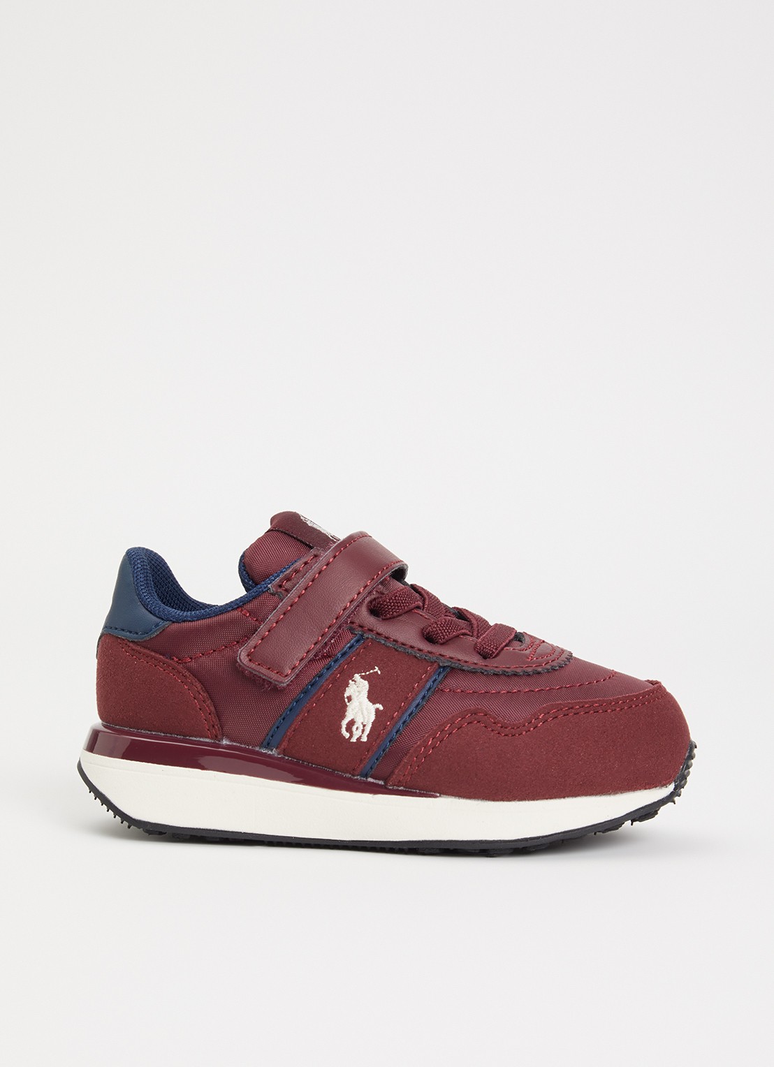 Ralph Lauren Train 89 Sport II sneaker met logo - voorkant bordeauxrood