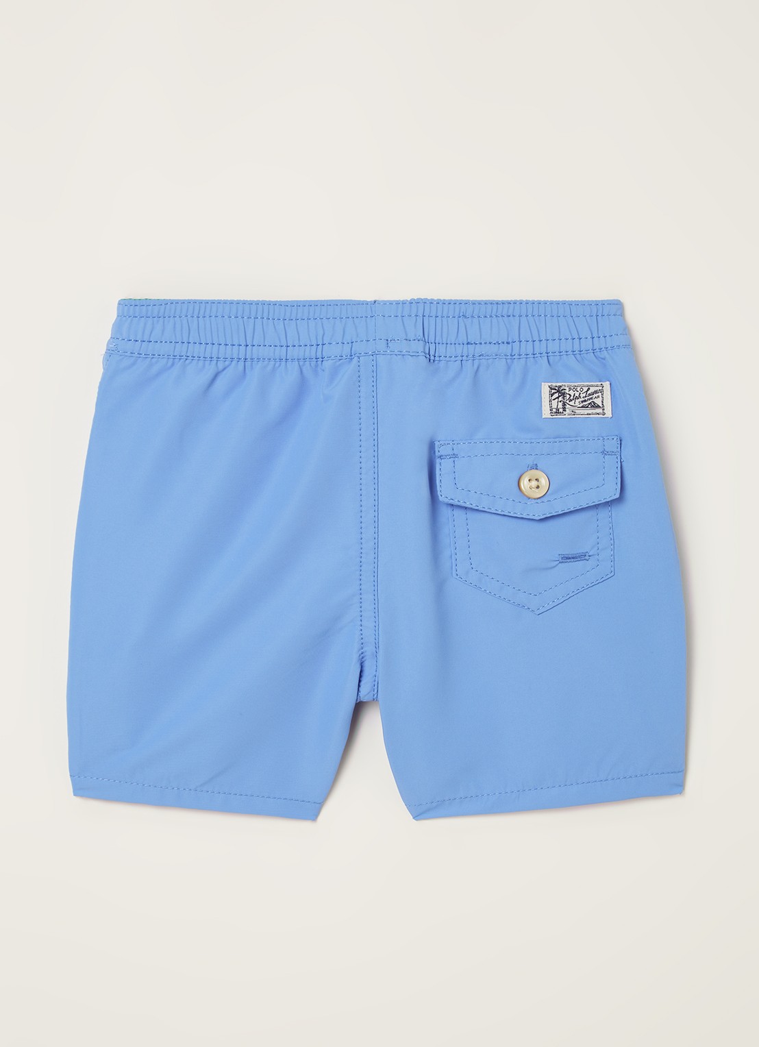 Ralph Lauren Traveler zwembroek met steekzakken en logo - voorkant 2 blauw