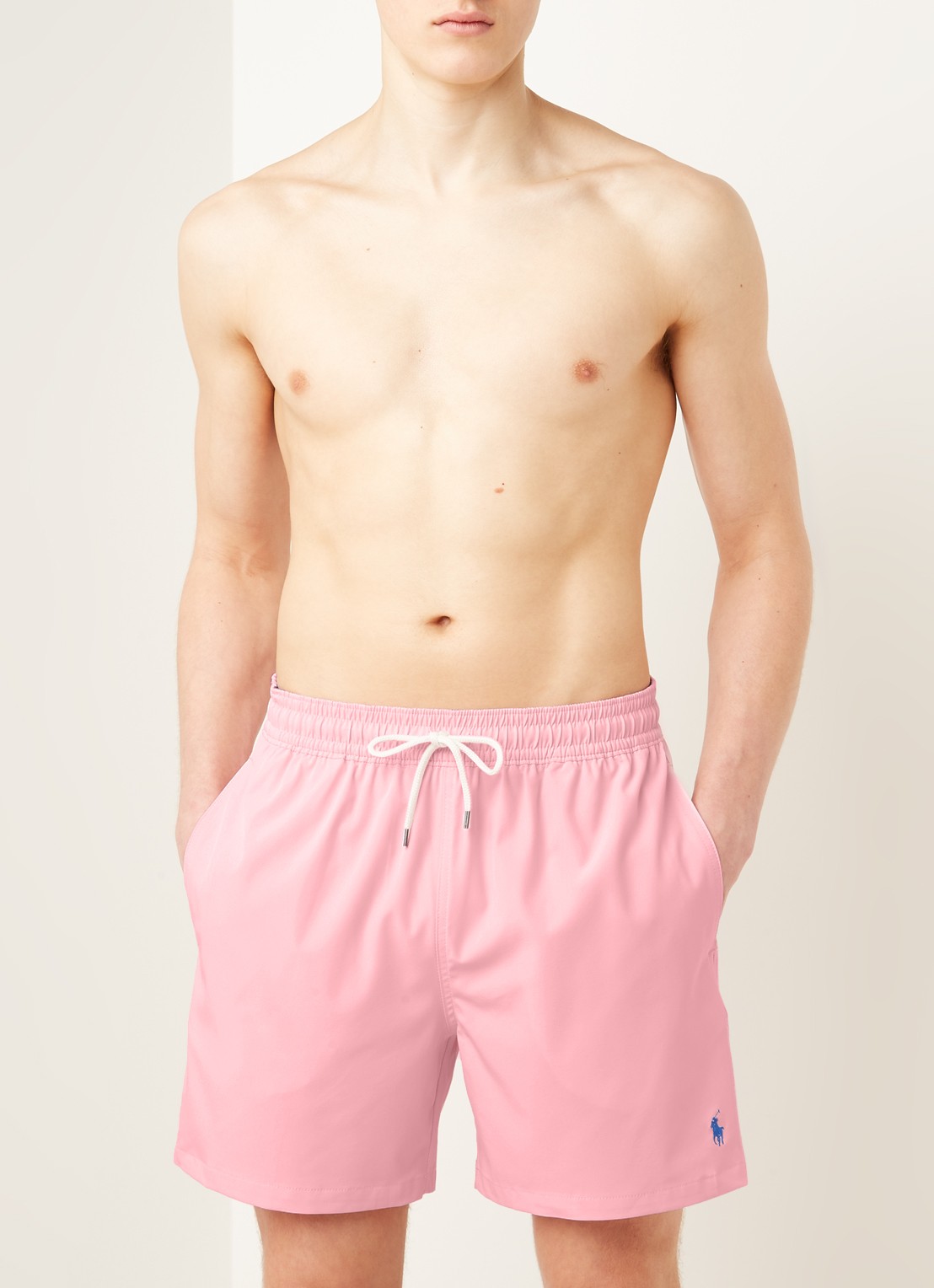 Ralph Lauren Traveler zwembroek met steekzakken - voorkant 2 roze