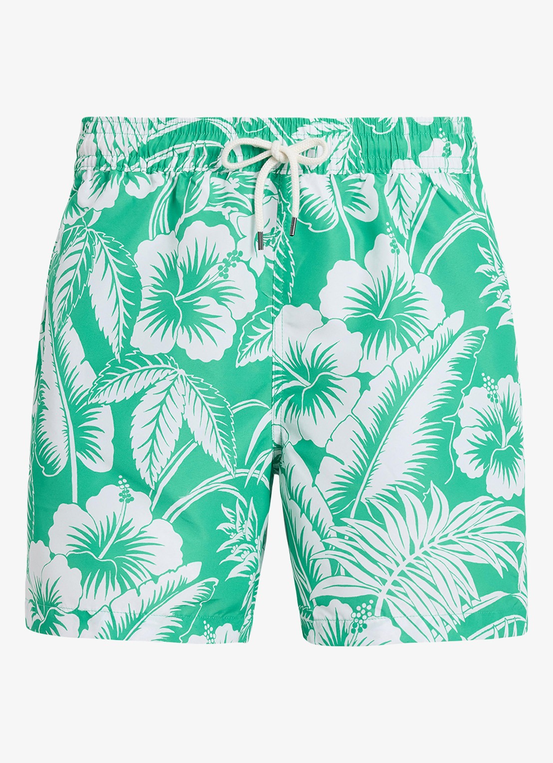 Ralph Lauren Traveler zwemshorts met bloemenprint - voorkant green sweetheart floral / groen
