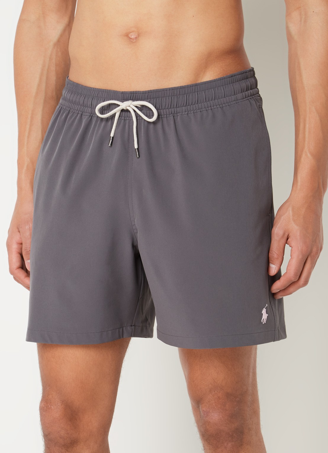 Ralph Lauren Traveler zwemshorts met logoborduring - detail 3 grijs