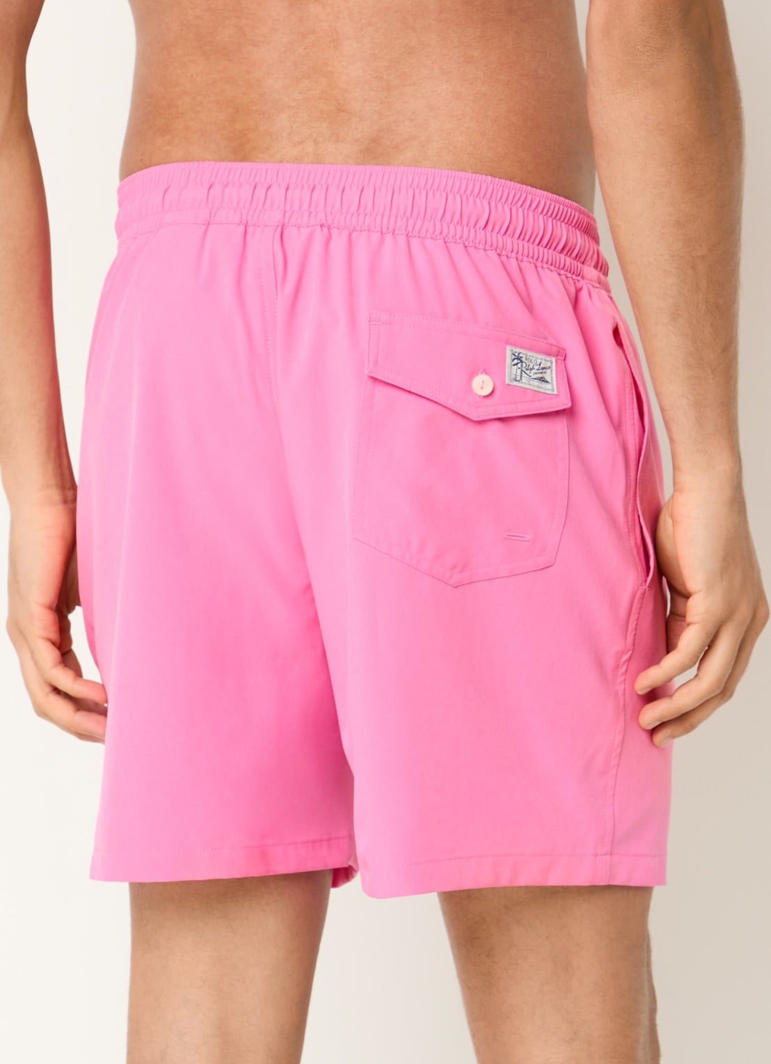 Ralph Lauren Traveler zwemshorts met logoborduring - achterkant 4 roze