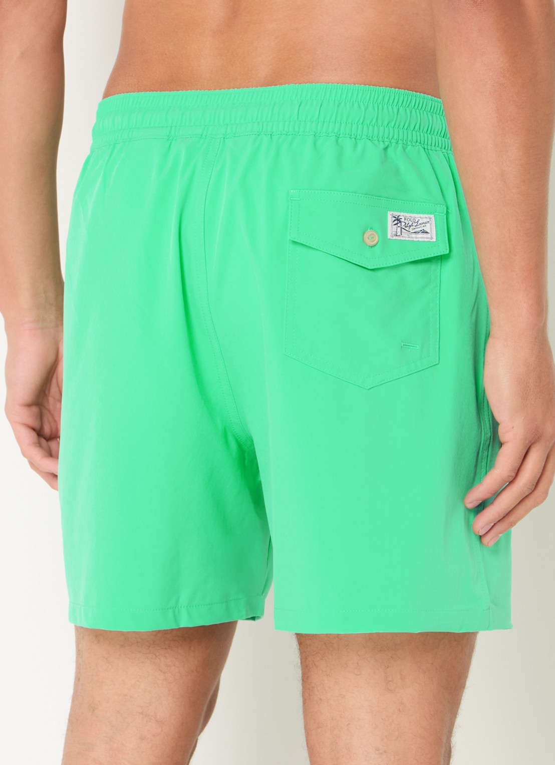 Ralph Lauren Traveler zwemshorts met logoborduring - achterkant 4 lime / groen