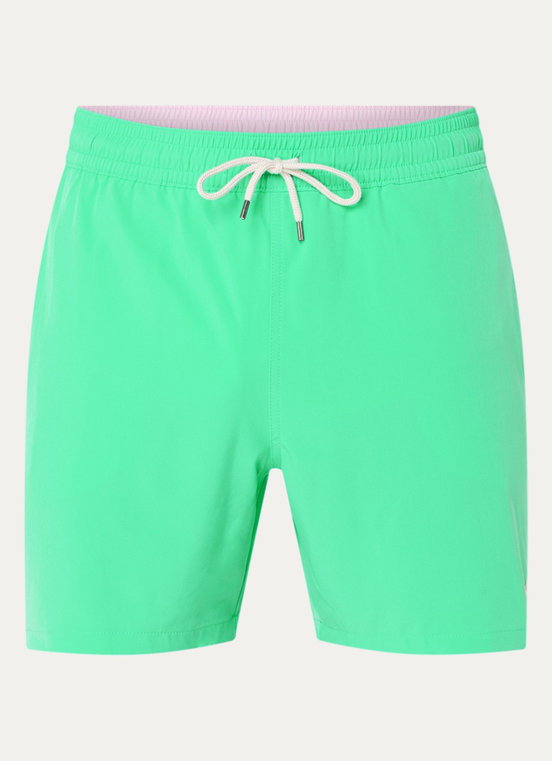 Ralph Lauren Traveler zwemshorts met logoborduring - voorkant lime / groen