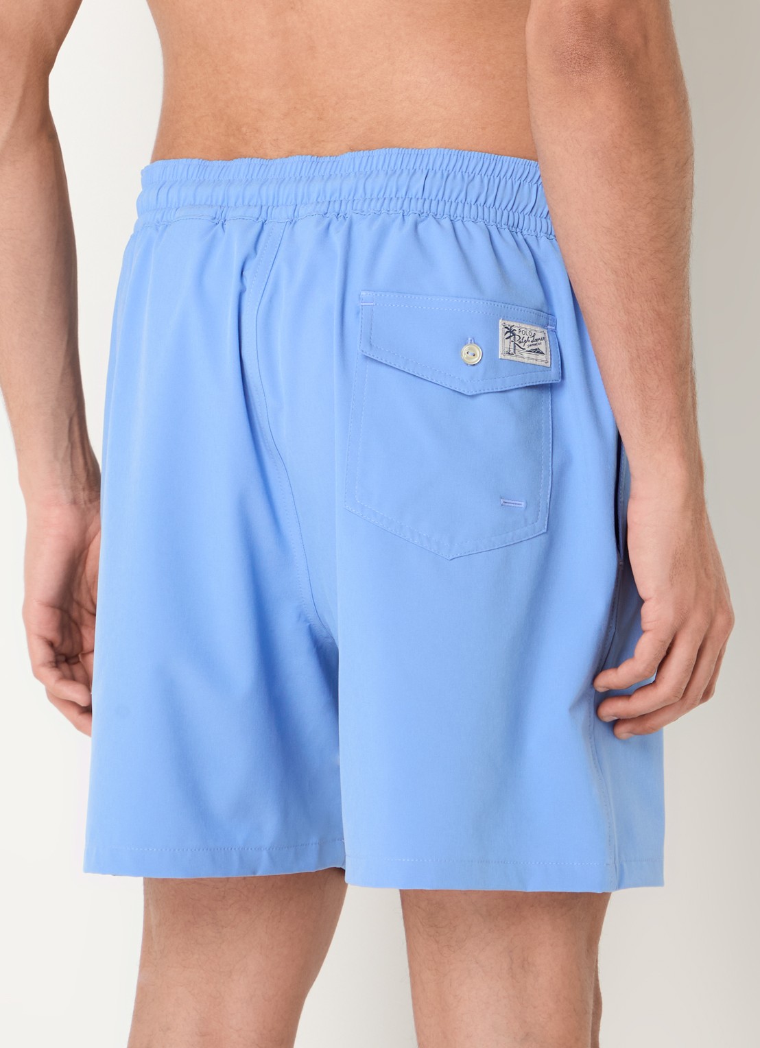 Ralph Lauren Traveler zwemshorts met logoborduring - achterkant 4 harbour island blue / blauw