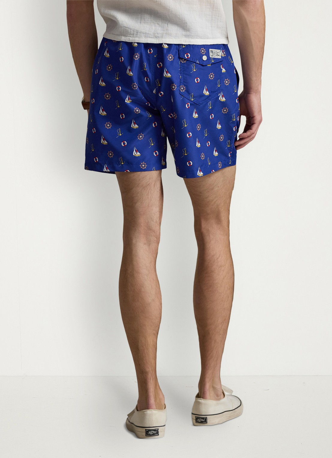 Ralph Lauren Traveler zwemshorts met print - achterkant blue nautical marine / donkerblauw