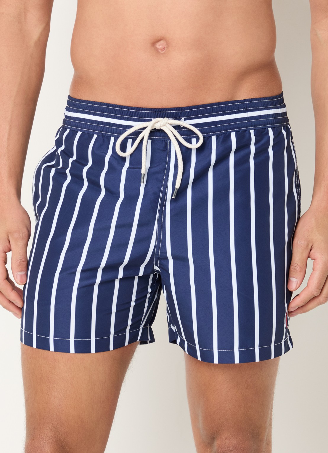 Ralph Lauren Traveler zwemshorts met streepprint - detail 4 navy white / donkerblauw