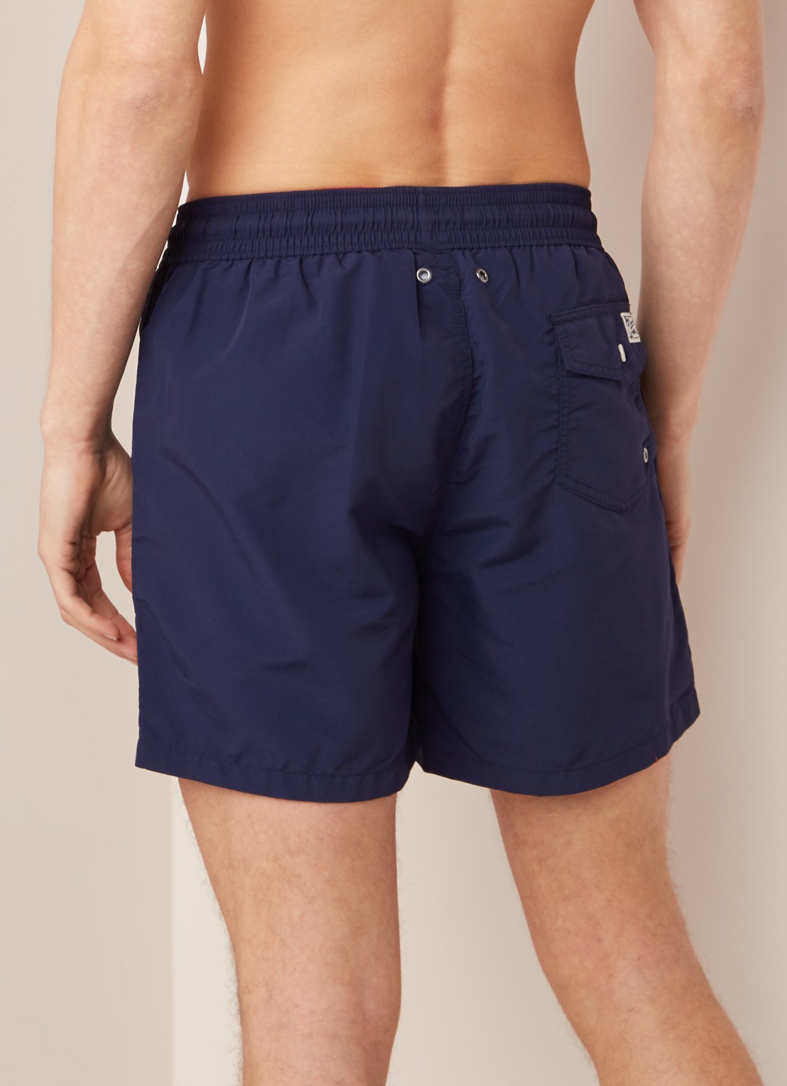 Ralph Lauren Traveller zwemshorts met logoborduring - achterkant donkerblauw