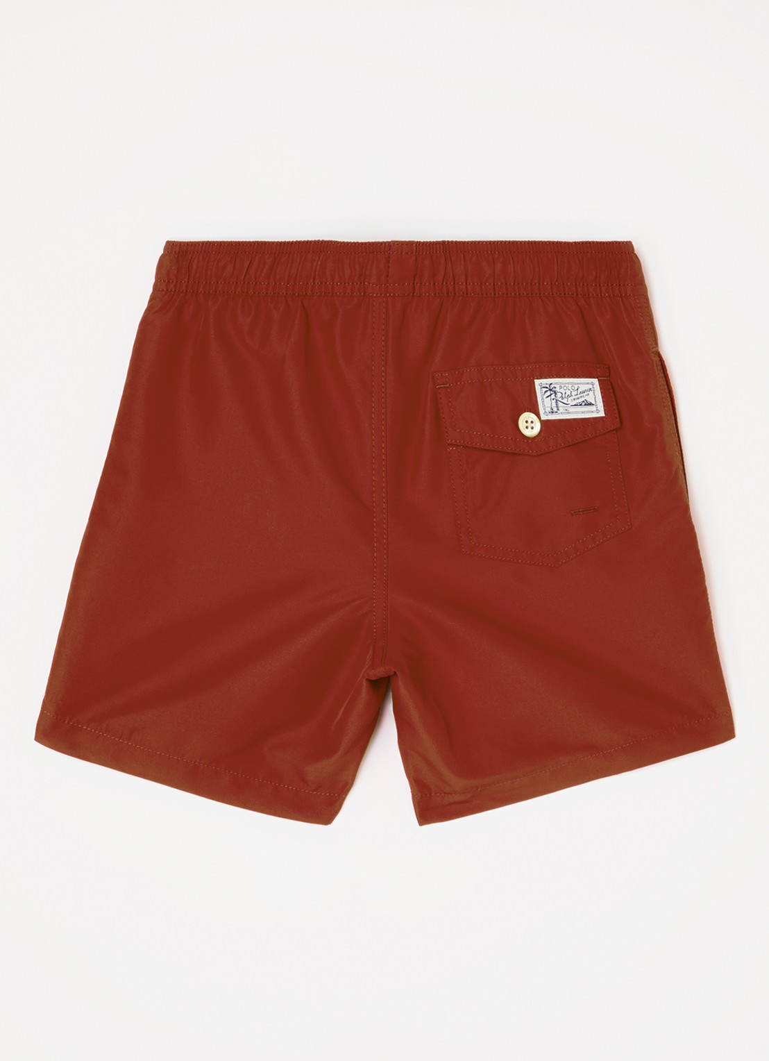 Ralph Lauren Travlr zwemshorts met logo - voorkant 2 donkerrood