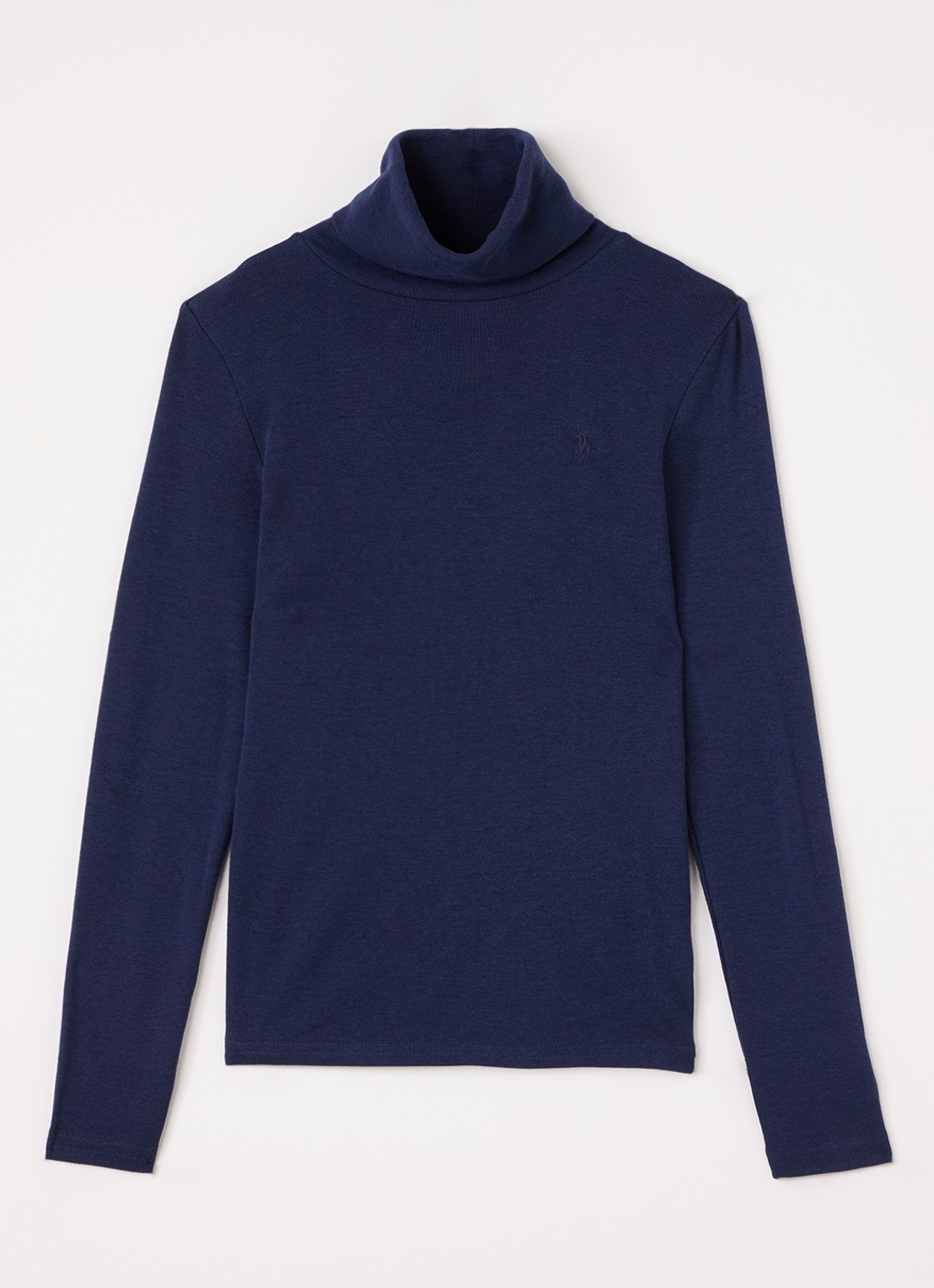 Ralph Lauren Trui met col - voorkant 3 donkerblauw
