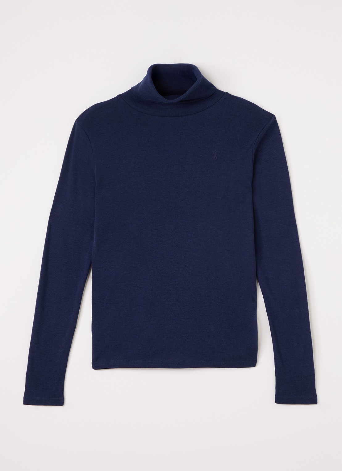 Ralph Lauren Trui met col - voorkant 5 donkerblauw