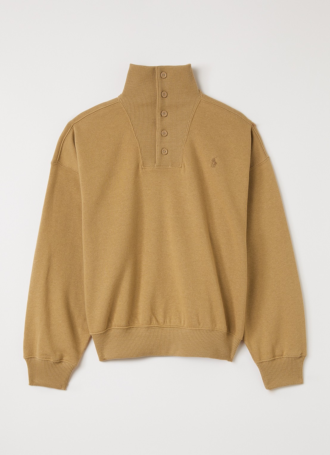 Ralph Lauren Trui met logoborduring - voorkant 2 camel