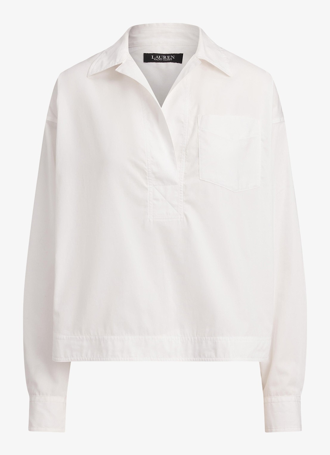 Ralph Lauren Tuniek met borstzak  - voorkant 2 wit