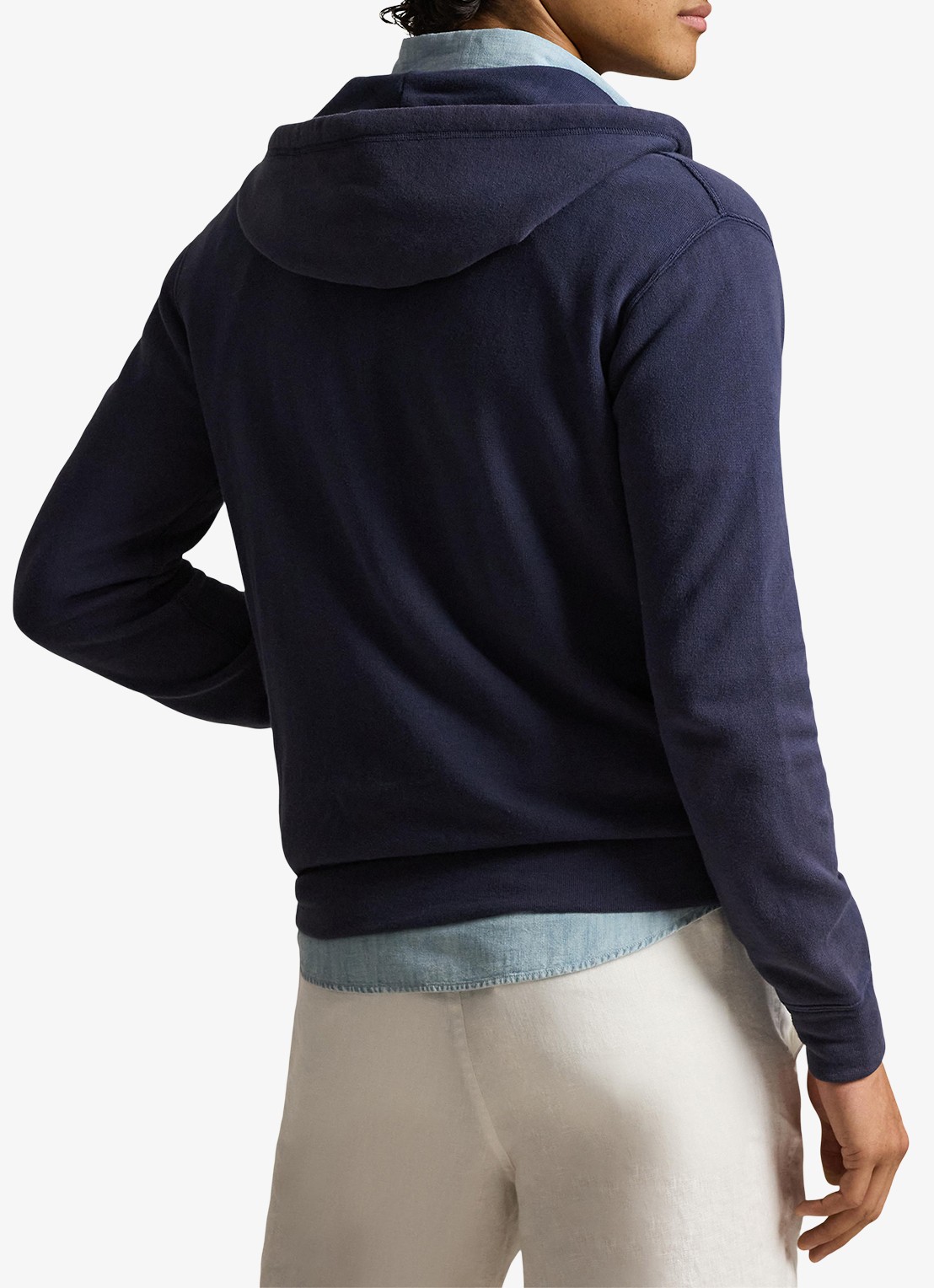 Ralph Lauren Vest met logoborduring en capuchon - achterkant 5 donkerblauw