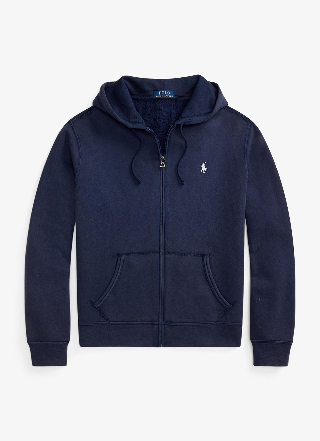 Ralph Lauren Vest met logoborduring en capuchon - voorkant 3 donkerblauw