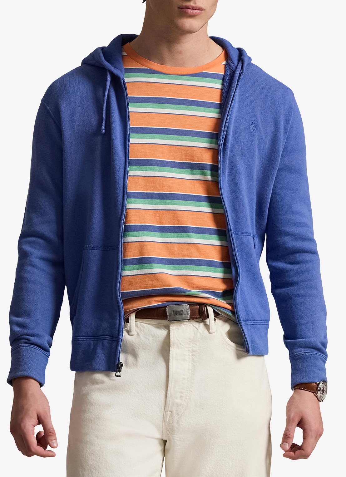 Ralph Lauren Vest met logoborduring en capuchon - detail modern royal-34yb