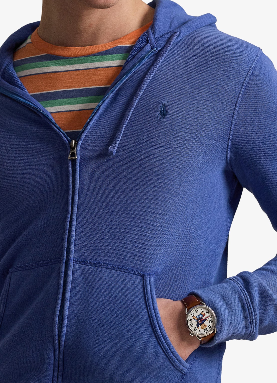 Ralph Lauren Vest met logoborduring en capuchon - detail 2 modern royal-34yb