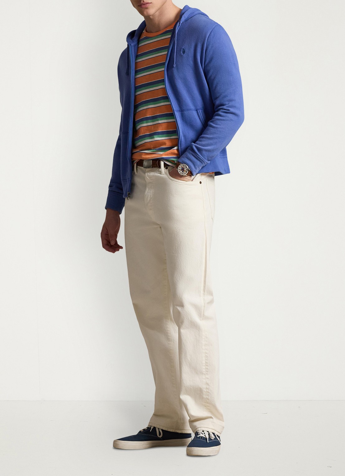 Ralph Lauren Vest met logoborduring en capuchon - voorkant 5 modern royal-34yb