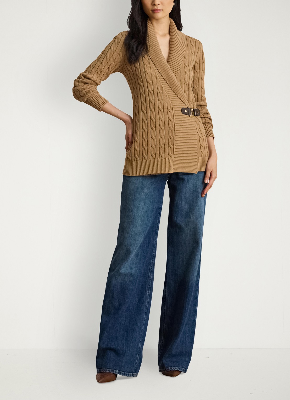 Ralph Lauren W SWEATERS - voorkant 5 camel