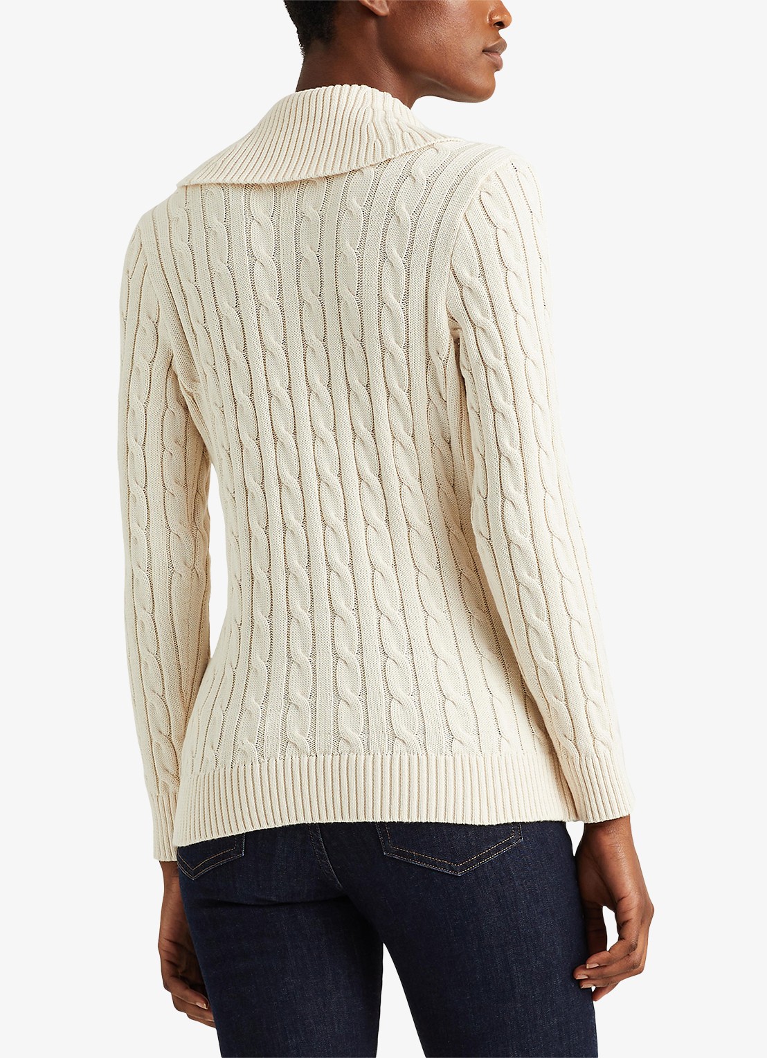 Ralph Lauren W SWEATERS - achterkant 4 creme