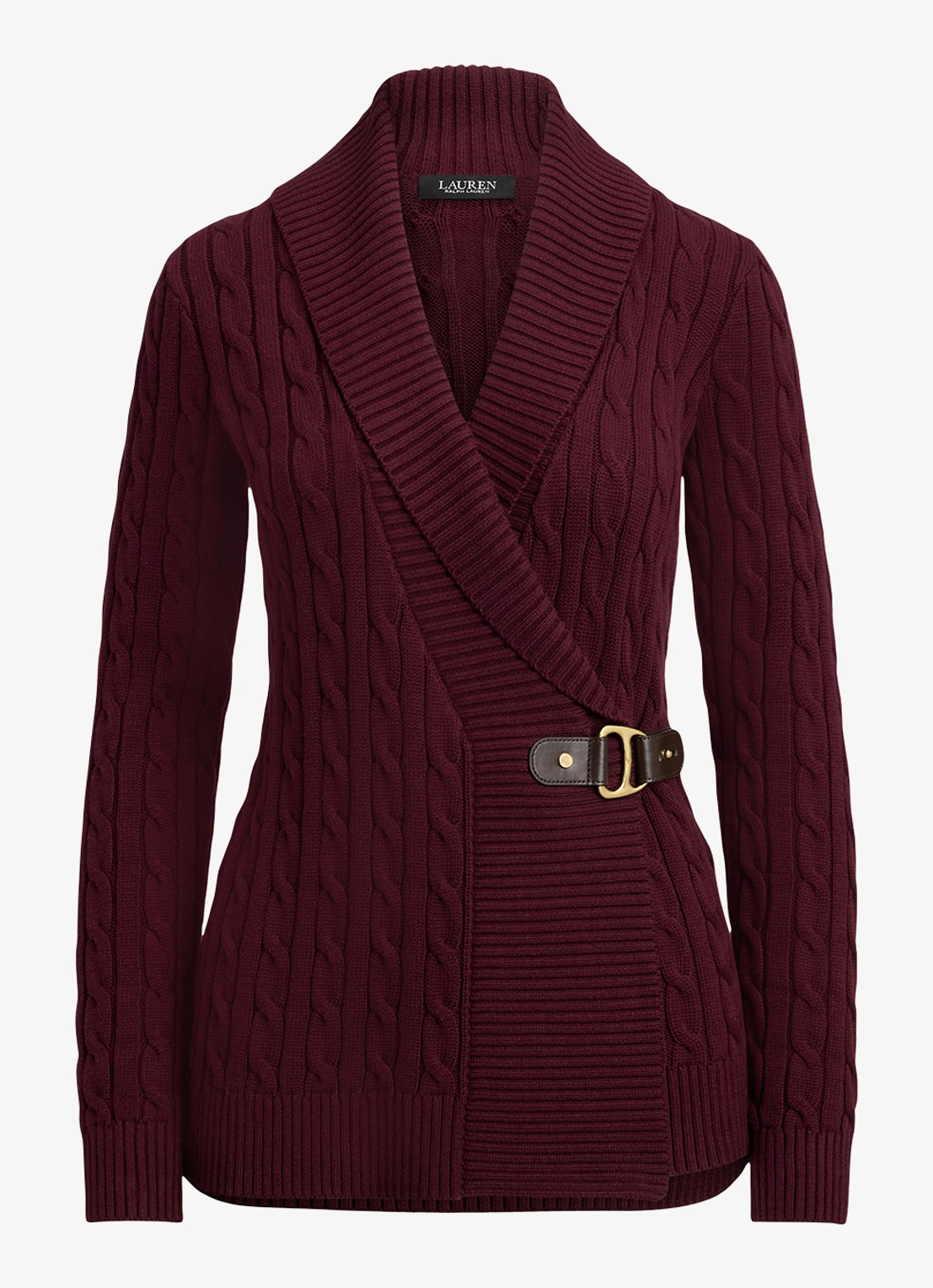 Ralph Lauren W SWEATERS - voorkant 2 dark garnet / bordeauxrood