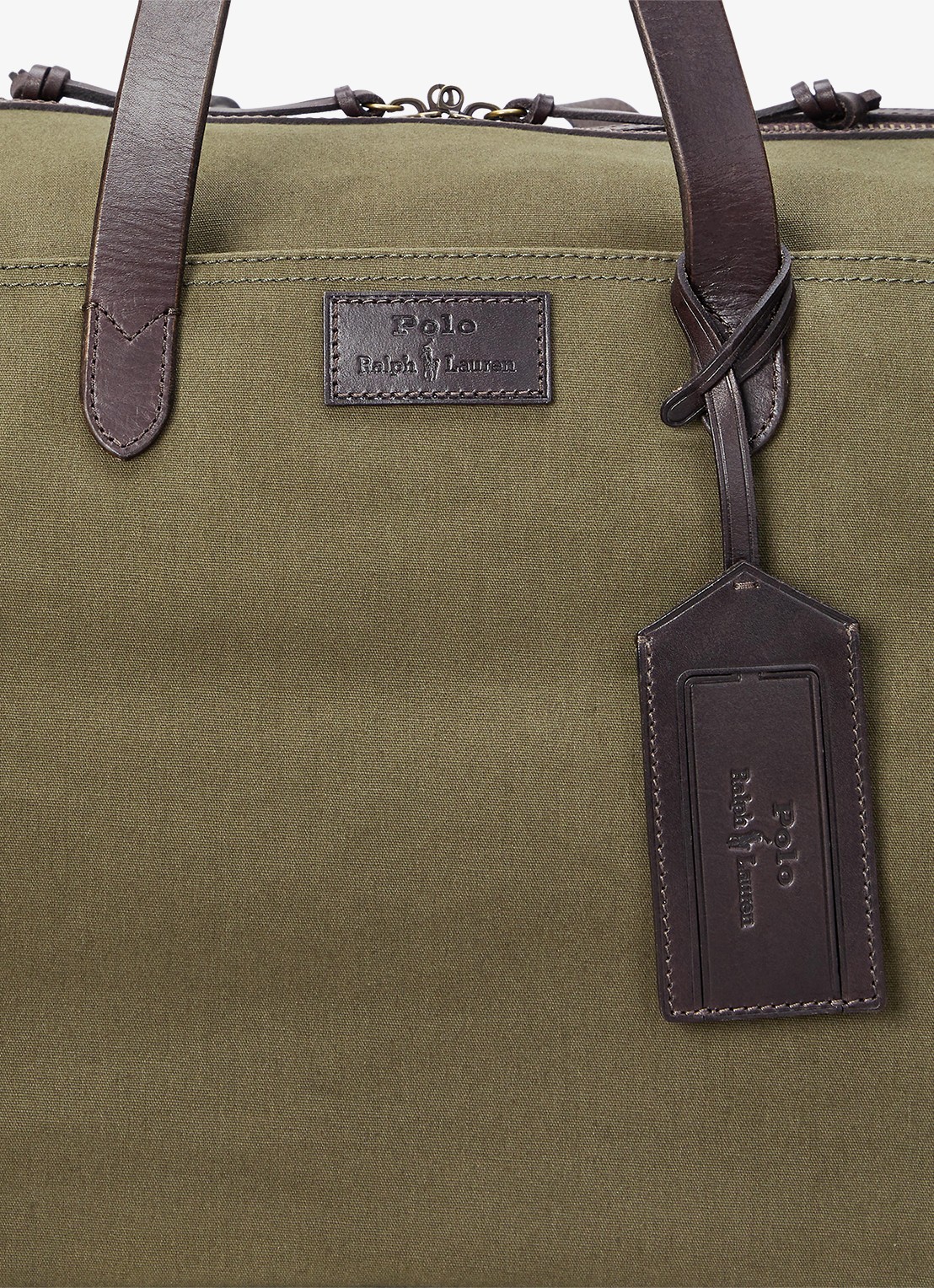 Ralph Lauren Weekendtas met logo - detail 3 defender grn / mosgroen